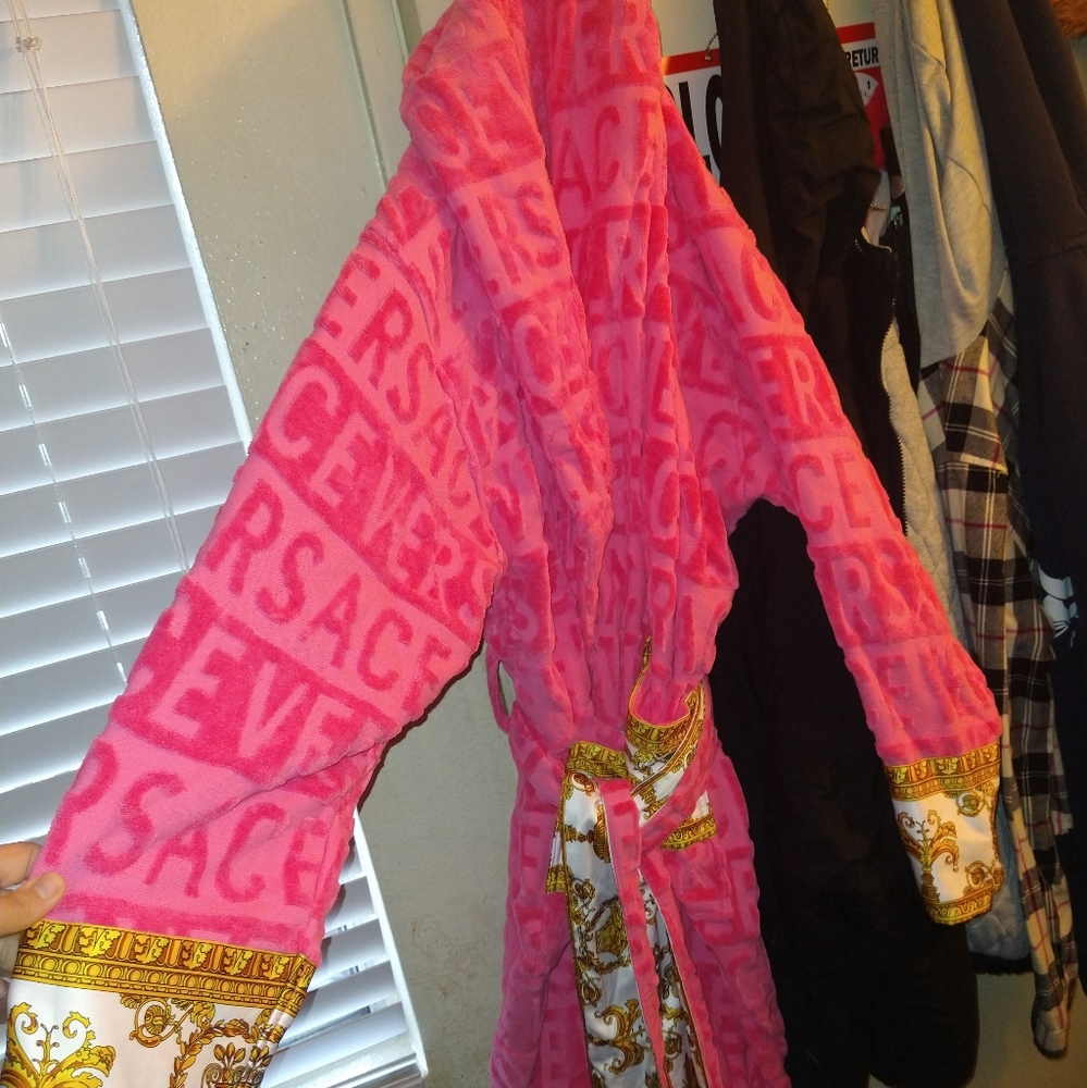 Versace pink robe